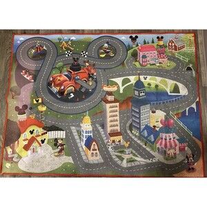 Disney Mickey Mouse Road Rug Play Mat Town Gertmenian Kids Carpet READ